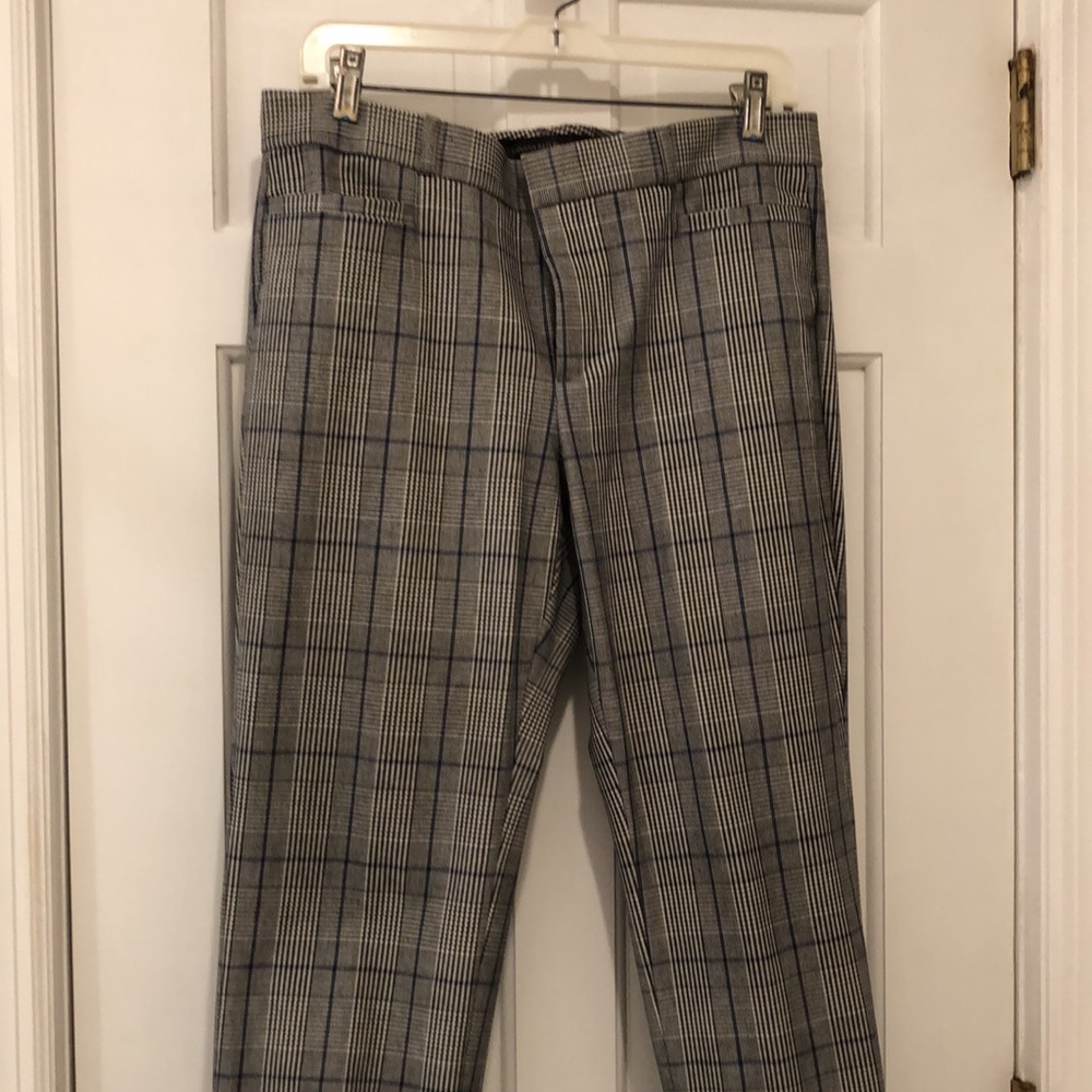 Plaid ankle pant, size 10 short